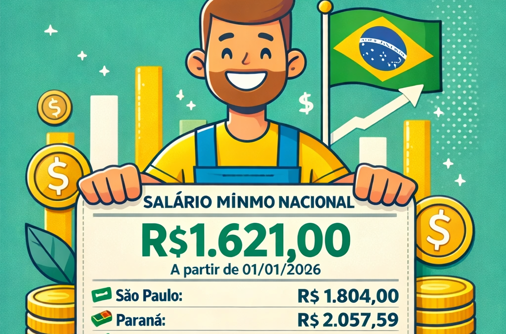 Salário de doméstica 2026 – SP RJ RS SC PR